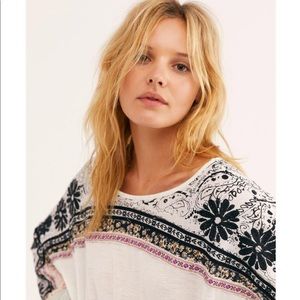 Free People Tripoli Embroidered Tunic Top